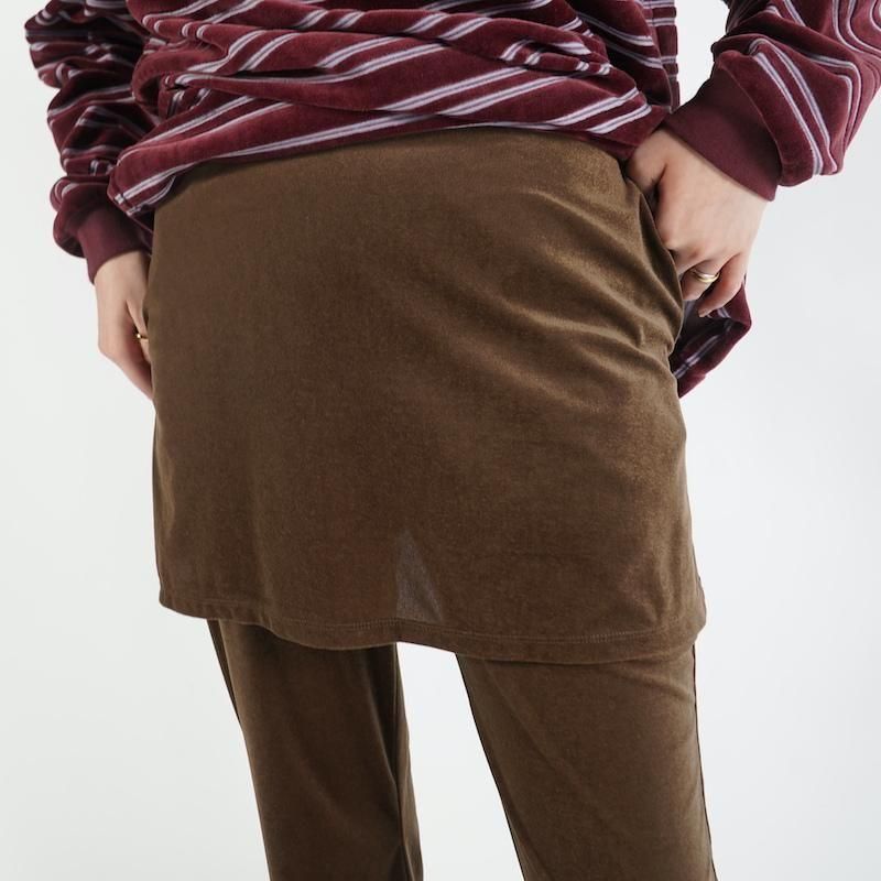 c*o様 ★新品未使用PHEENY★Sheer velour layered p PHEENY] フィーニー Sheer velour layered pants(BROWN)