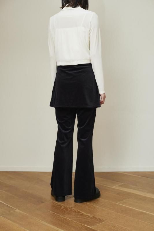 PHEENY] フィーニー Sheer velour shirt(IVORY)