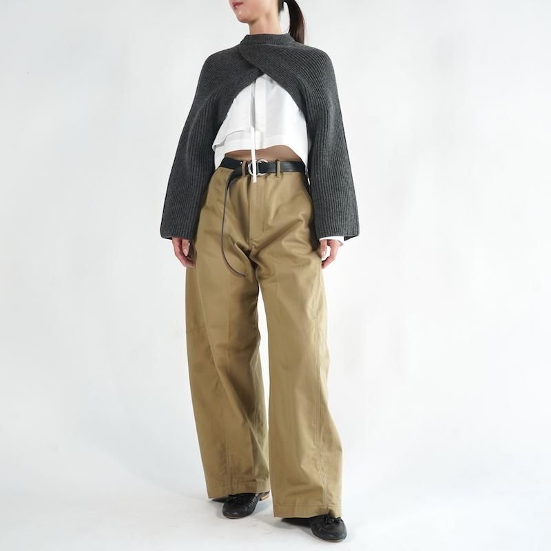 HYKE] ハイク BARREL-LEG CHINO PANTS(KHAKI)