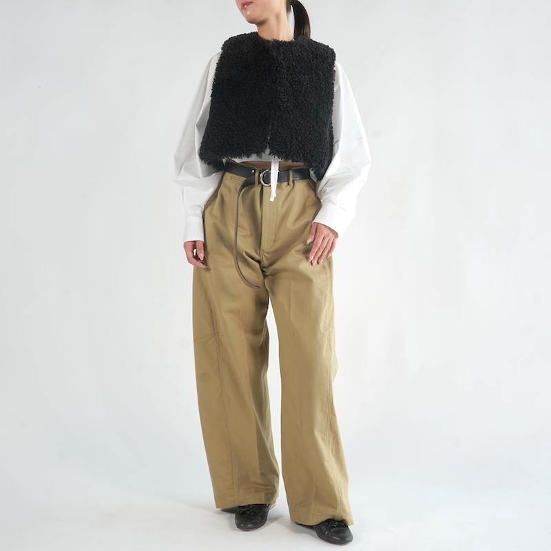 HYKE] ハイク BARREL-LEG CHINO PANTS(KHAKI)