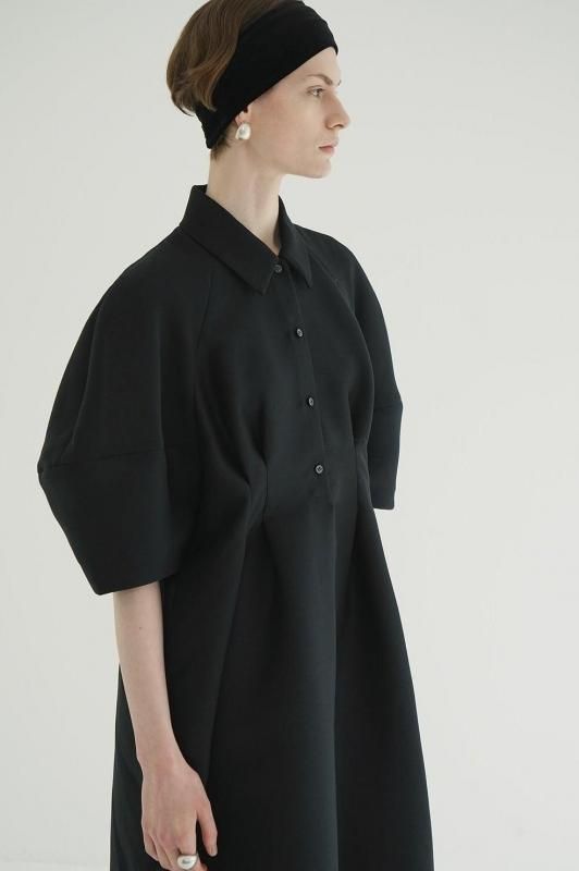 CLANE] クラネ FORM SLEEVE ONEPIECE(BLACK)