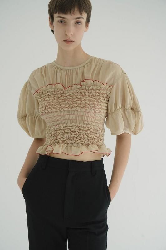 トップス CLANE W FACE SHIRRING TOPS CLANE(クラネ)のW FACE SHIRRING TOPS通販 | 集英社HAPPY PLUS STORE