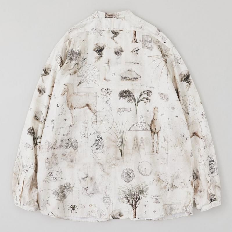 新作NICENESS V.CHAD COLLAR SHIRT JACKET M NICENESS] ナイスネス V.CHAD / PRINTED NARROW COLLAR SHIRT