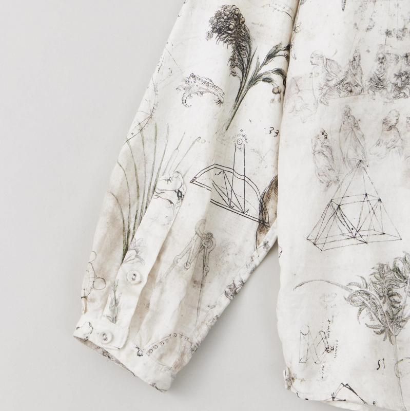 NICENESS] ナイスネス V.CHAD / PRINTED NARROW COLLAR SHIRT JACKET