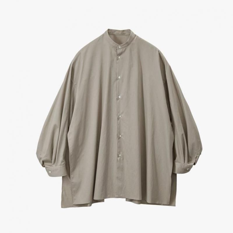 <img class='new_mark_img1' src='https://img.shop-pro.jp/img/new/icons50.gif' style='border:none;display:inline;margin:0px;padding:0px;width:auto;' />[Graphpaper] եڡѡ Silicon Poplin Deep Slit Band Collar Shirt(GREGE)