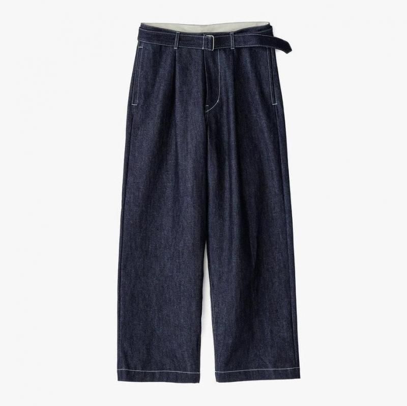 パンツ Graphpaper SelvageDenimWideStraightPants Graphpaper (グラフペーパー) Selvage Denim Two Tuck Wide Pants