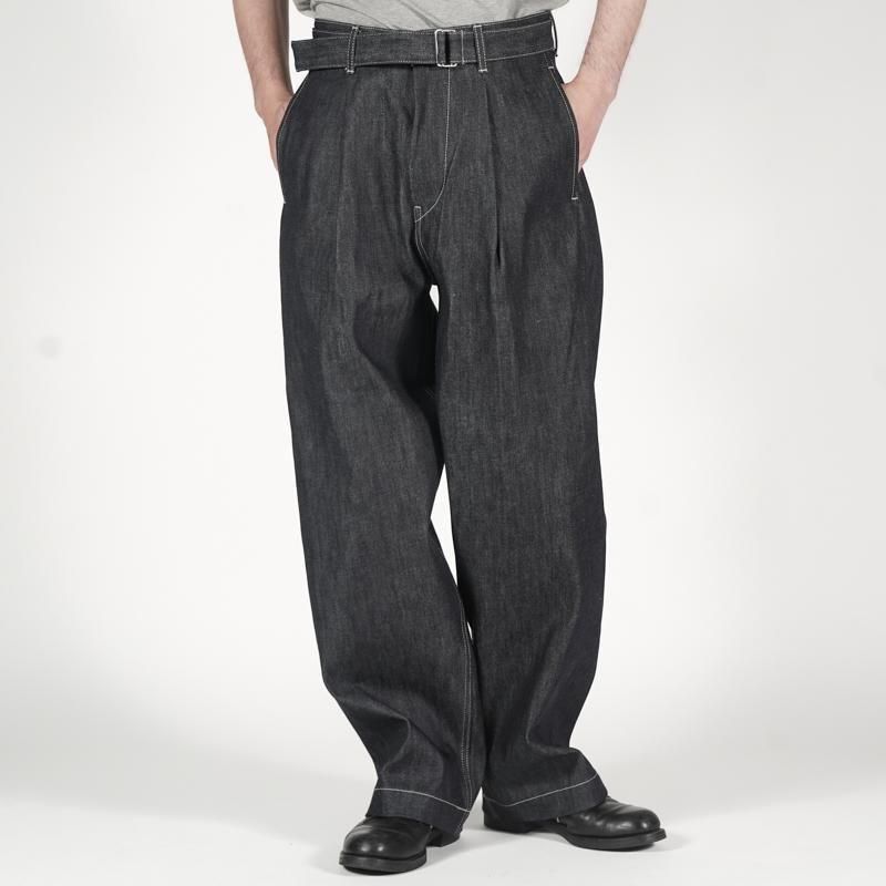 Graphpaper] グラフペーパー Selvage Denim Belted Pants | INS