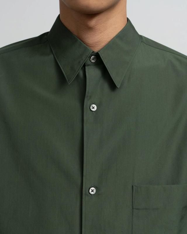 【希少・新品】Graphpaper Silicon Poplin Graphpaper Silicon Poplin Deep Slit Regular Collar Shirt
