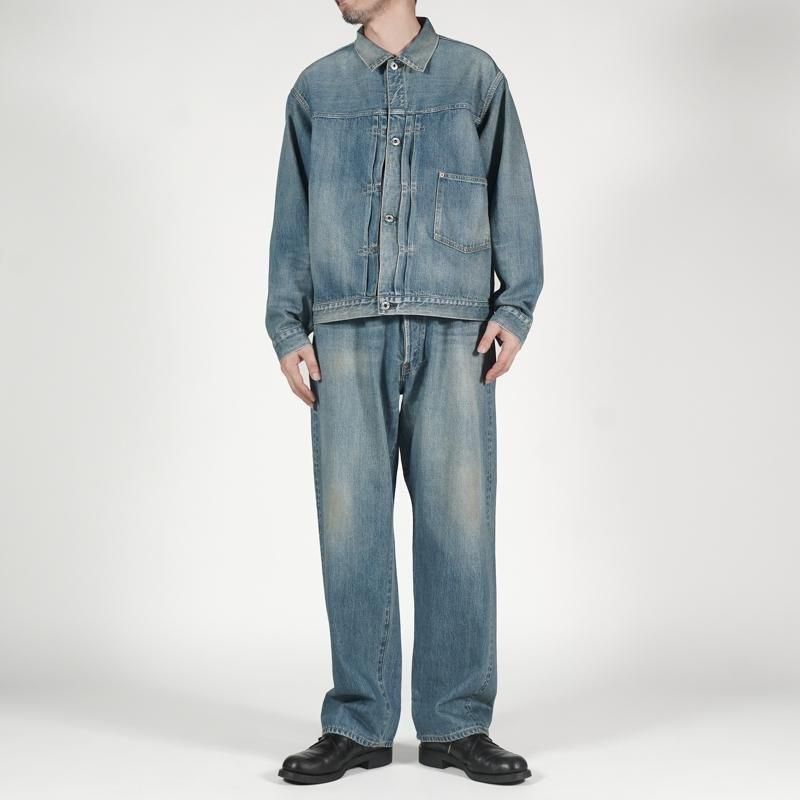 アプレッセ No.22 Washed Wide Denim Pants 34 A.PRESSE / No.22 Washed Wide Denim Pants - IMA:ZINE