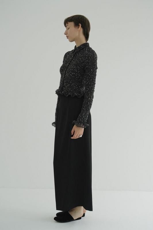 トップス MIX MESH GATHER SHIRT CLANE BLACK MIX MESH GATHER SHIRT - CLANE (クラネ) - tops (トップス