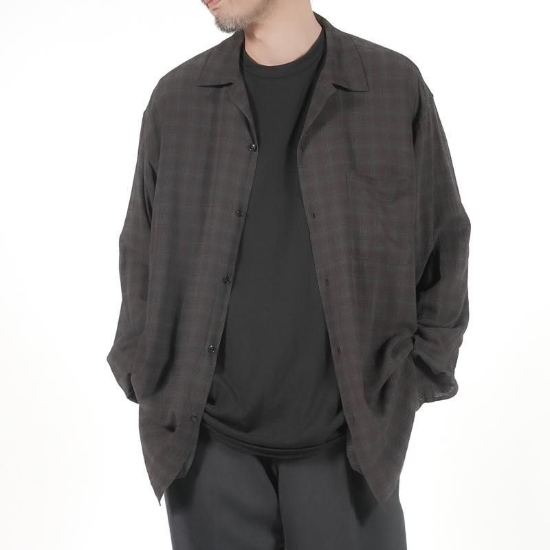 MAATEE&SONS] マーティー & サンズ OP COLLLAR SHIRTS RAYON強撚