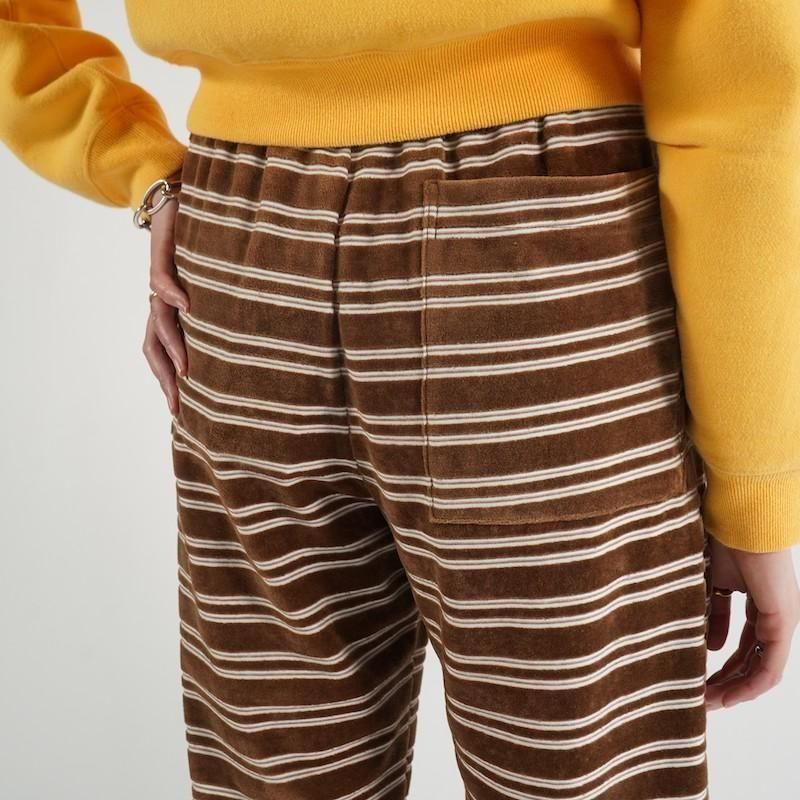 PHEENY] フィーニー Velvet border wide pants(BROWN)