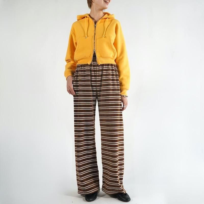 PHEENY] フィーニー Velvet border wide pants(BROWN)