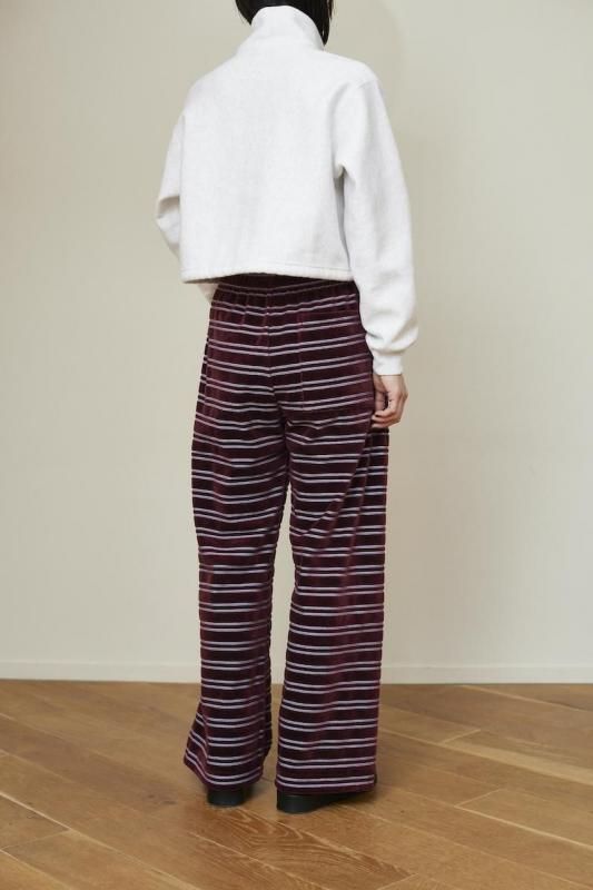値下げ！！PHEENY フィーニー Velours border pants PHEENY フィーニー Velours border pants ベロアボーダーパンツ