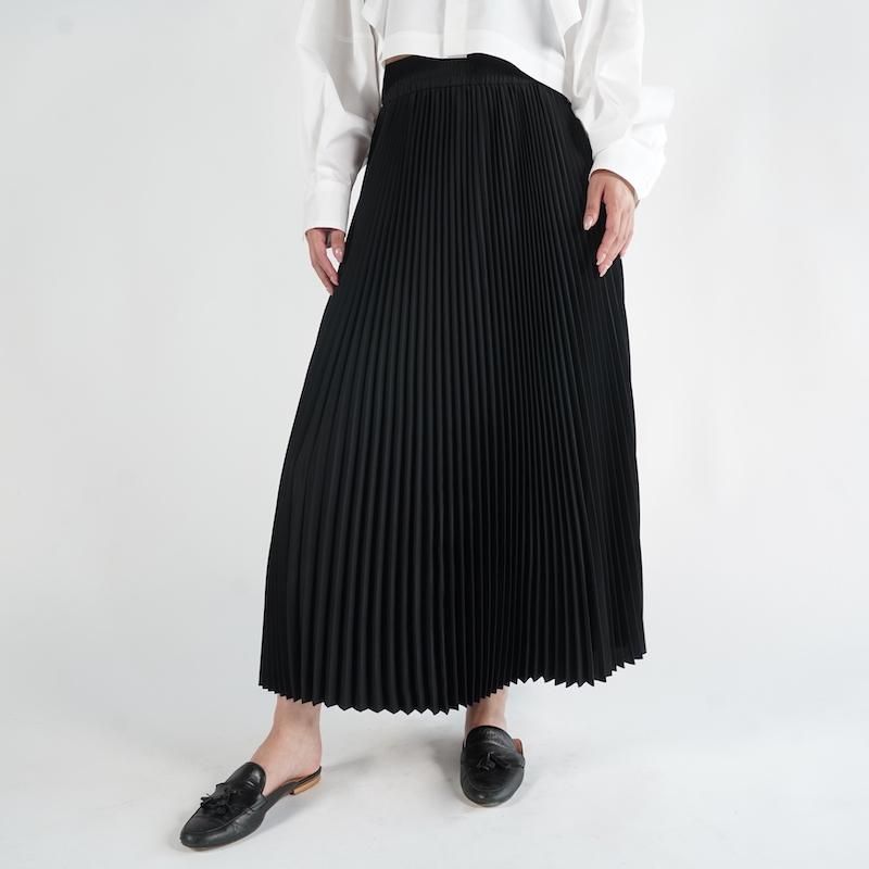 <img class='new_mark_img1' src='https://img.shop-pro.jp/img/new/icons6.gif' style='border:none;display:inline;margin:0px;padding:0px;width:auto;' /> [HYKE] ϥ TAFFETA PLEATED SKIRT(BLACK)