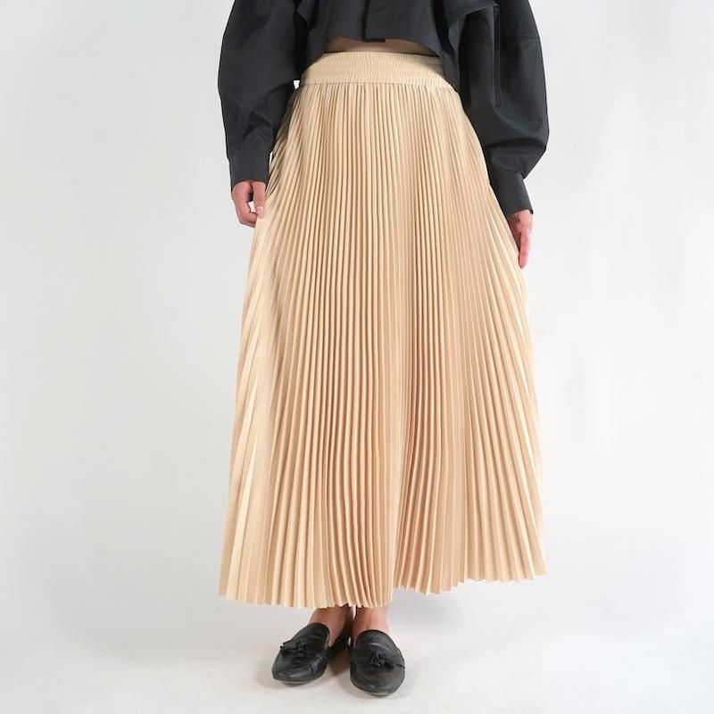 <img class='new_mark_img1' src='https://img.shop-pro.jp/img/new/icons50.gif' style='border:none;display:inline;margin:0px;padding:0px;width:auto;' /> [HYKE] ϥ TAFFETA PLEATED SKIRT(CREAM)