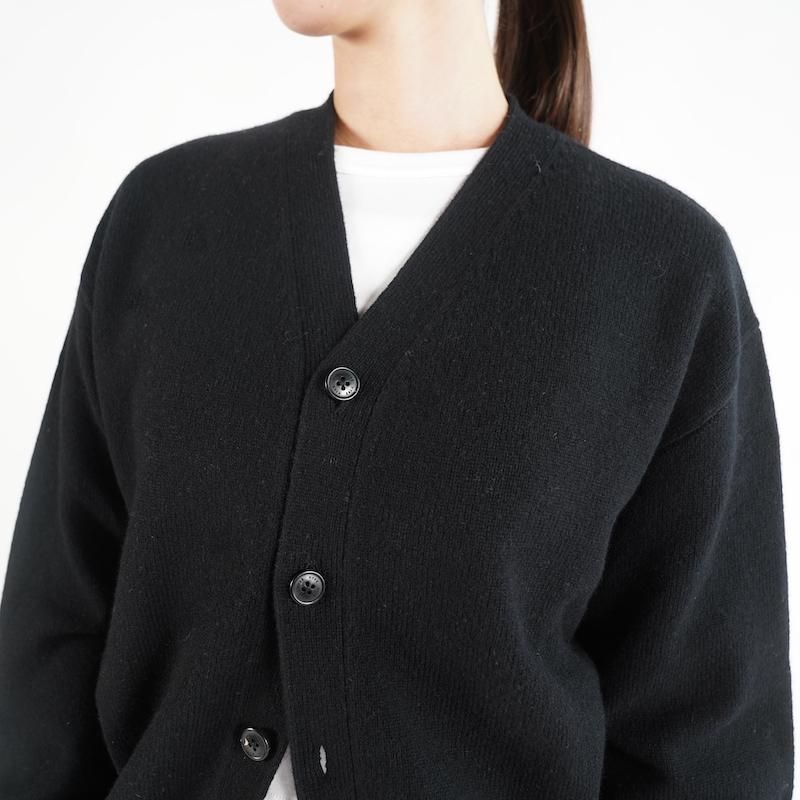 HYKE] ハイク LAMBSWOOL CARDIGAN(BLACK)