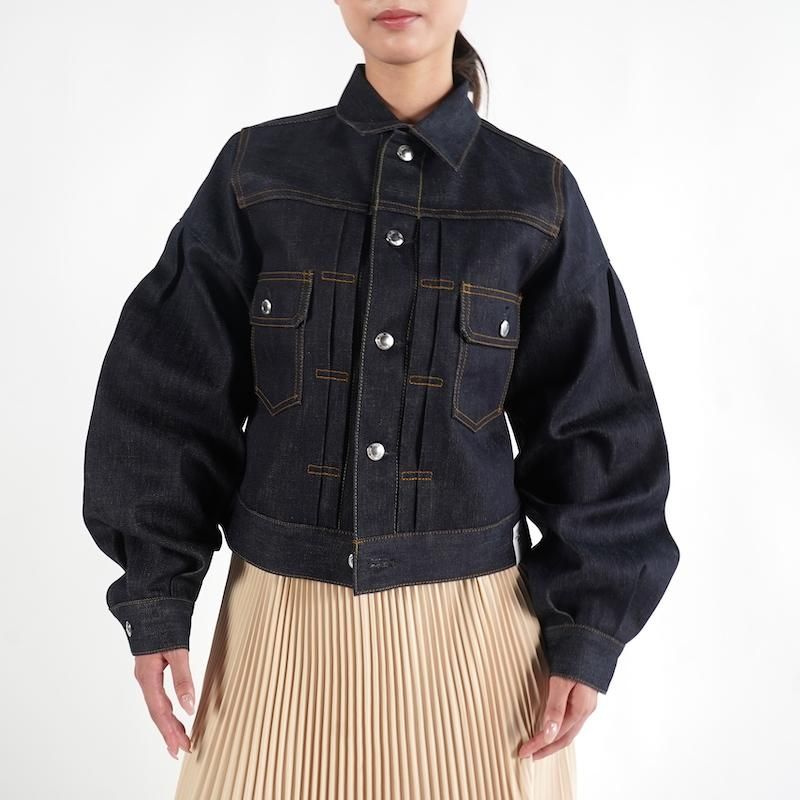 <img class='new_mark_img1' src='https://img.shop-pro.jp/img/new/icons50.gif' style='border:none;display:inline;margin:0px;padding:0px;width:auto;' /> [HYKE] ϥ BALLOON SLEEVE DENIM JK / TYPE2 REGULAR FIT(ORIGINAL BLUE)