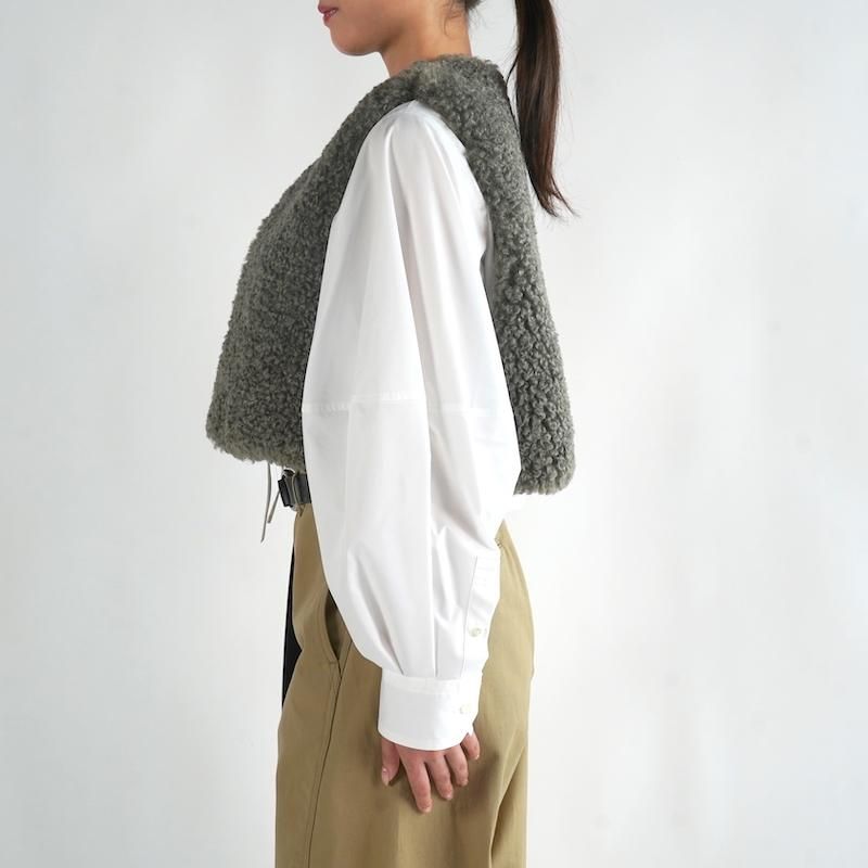 24AW 【HYKE(ハイク)】FAUX SHEARLING CROPPED FAUX SHEARLING CROPPED JACKET