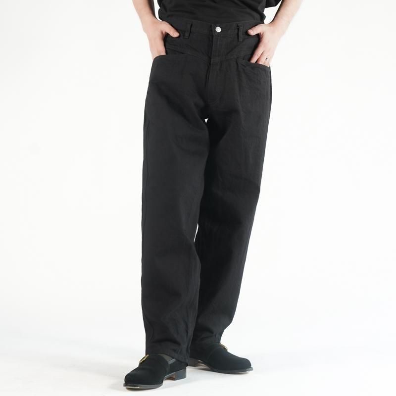 COMOLI コモリ ブラックデニム カーゴパンツ サイズ2 COMOLI (コモリ) ブラックデニム B.D.Uパンツ