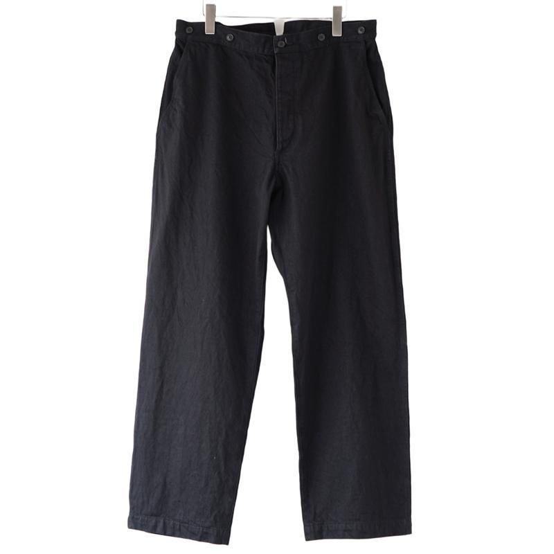 COMOLI 25SS デニムオーバーパンツ 1 ブラック COMOLI」デニムオーバー