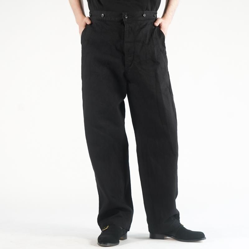 COMOLI ブラック オーバーパンツ COMOLI (コモリ) デニム オーバーパンツ