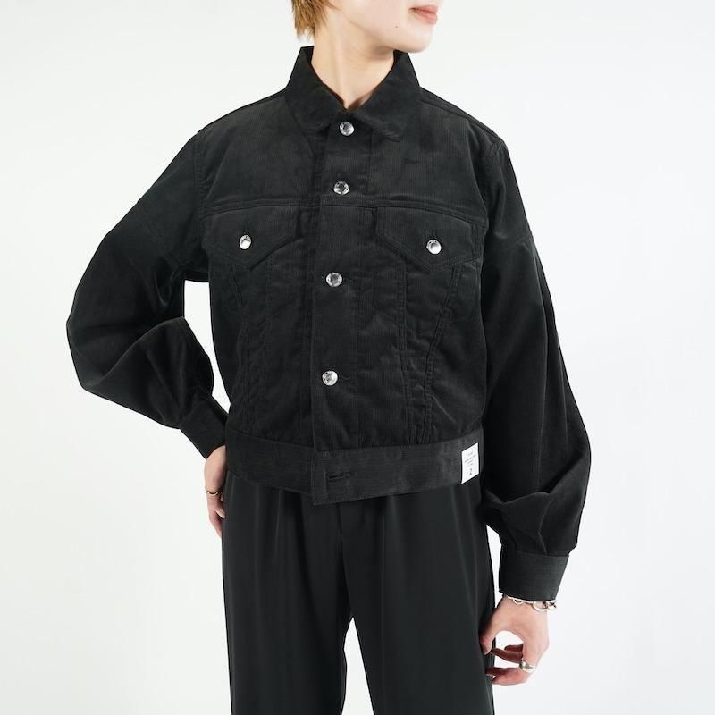 HYKE] ハイク CORDUROY BALLOON SLEEVE JACKET/TYPE 3(BLACK)