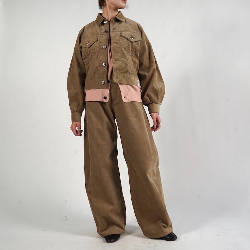 HYKE×Edition TYPE BALLOON SLEEVE JACKET HYKE] ハイク CORDUROY BALLOON SLEEVE JACKET/TYPE 3(BEIGE)