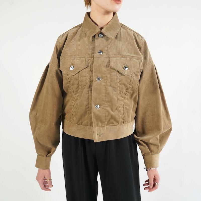 <img class='new_mark_img1' src='https://img.shop-pro.jp/img/new/icons6.gif' style='border:none;display:inline;margin:0px;padding:0px;width:auto;' /> [HYKE] ϥ CORDUROY BALLOON SLEEVE JACKET/TYPE 3(BEIGE)