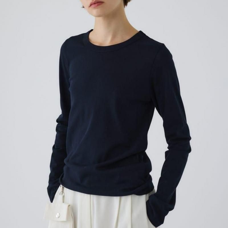 <img class='new_mark_img1' src='https://img.shop-pro.jp/img/new/icons6.gif' style='border:none;display:inline;margin:0px;padding:0px;width:auto;' />[RIM.ARK] ॢ High gauge cotton long T/SH(NAVY) 