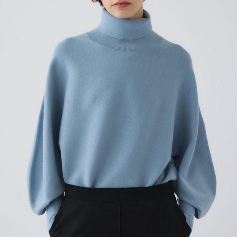 rim ark リムアーク36 2way flare knit トップス RIM.ARK（リムアーク）の「Neck line 2way flare knit ネック