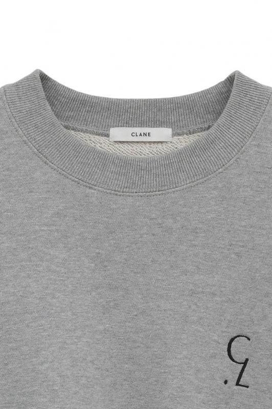 CLANE] クラネ LOGO SHORT SWEAT TOPS(GRAY)
