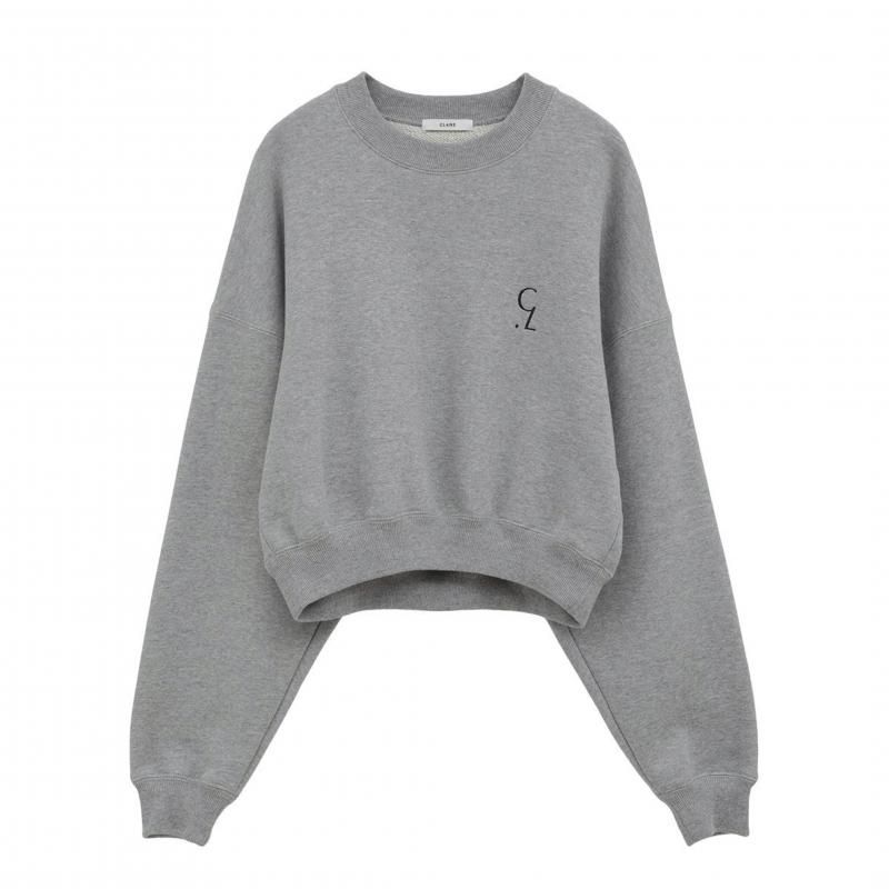 <img class='new_mark_img1' src='https://img.shop-pro.jp/img/new/icons50.gif' style='border:none;display:inline;margin:0px;padding:0px;width:auto;' /> [CLANE]  LOGO SHORT SWEAT TOPS(GRAY)
