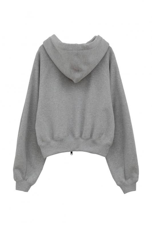 CLANE] クラネ LOGO COMPACT ZIP UP HOODIE(GRAY)