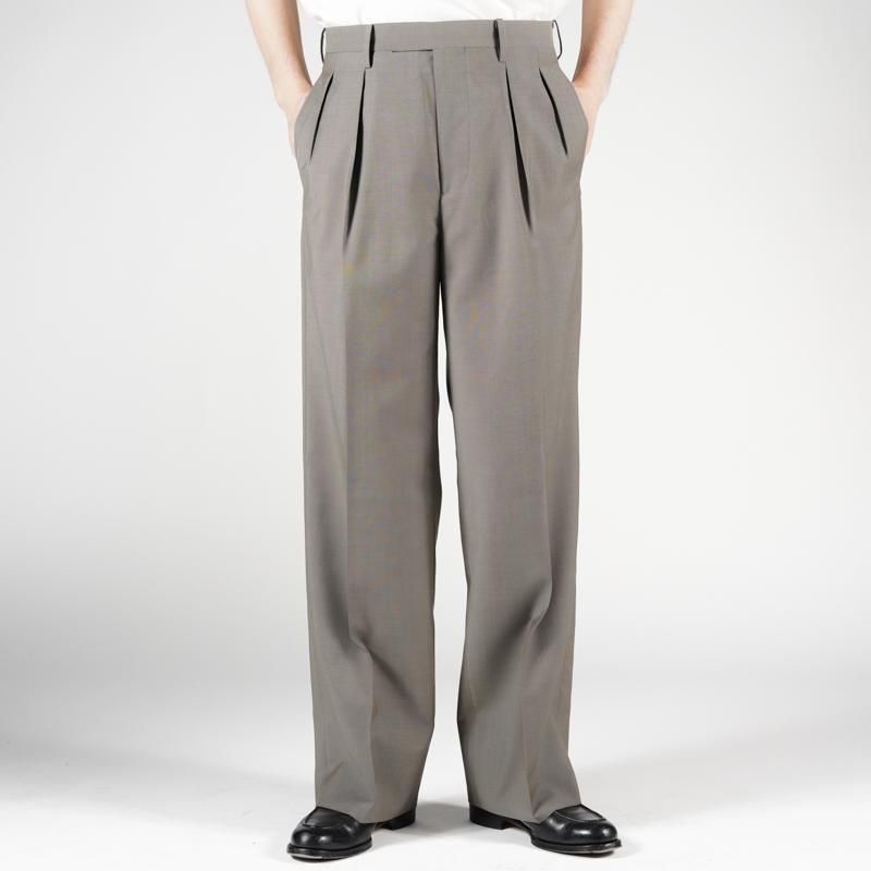 MAATEE&SONS FOREVER SLACKS 25ss グレー MAATEE＆SONS FOREVER SLACKS , Grey Chambray – Navyblue