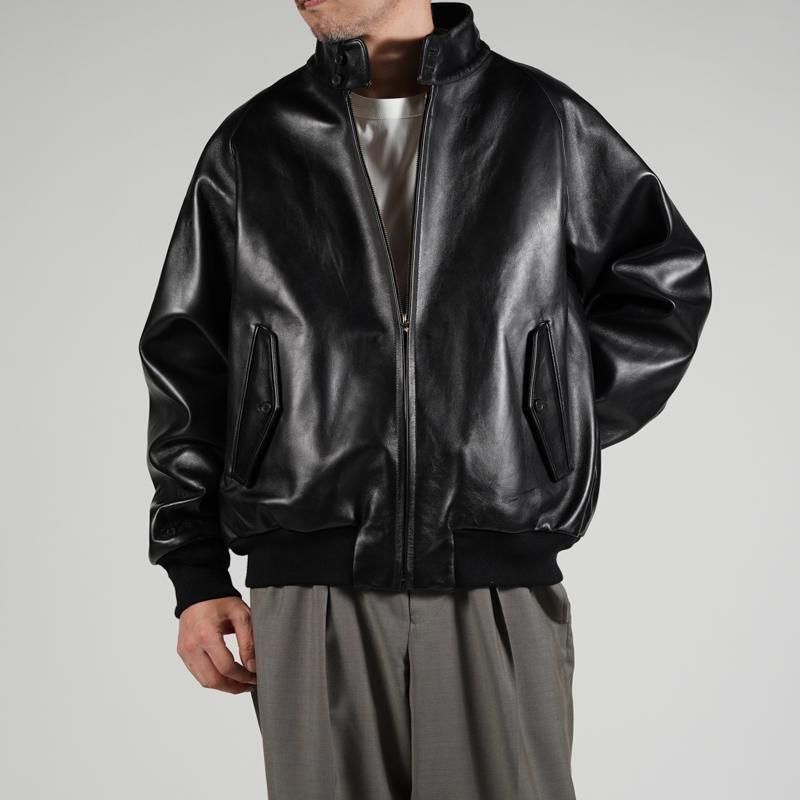 A.PRESSE] アプレッセ Leather Harrington Jacket | INS ONLINE STORE
