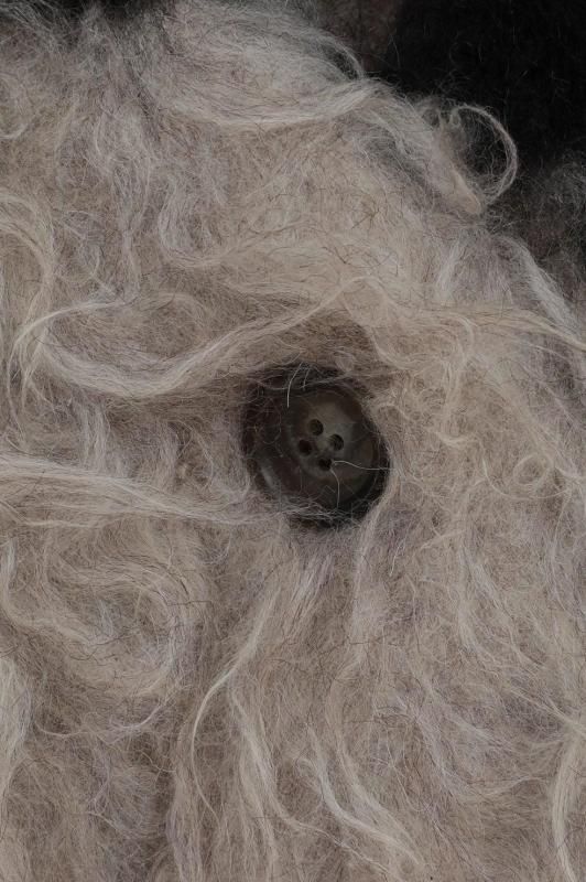 CLANE] クラネ BI COLOR SHAGGY KNIT CARDIGAN(MIX)