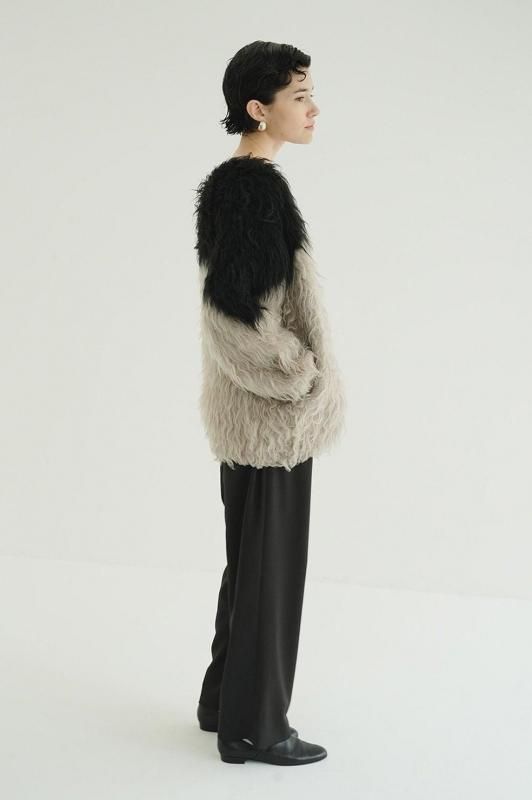ジャケット・アウター CLANE BI COLOR SHAGGY KNIT CARDIGAN CLANE] クラネ BI COLOR SHAGGY KNIT CARDIGAN(PINK)