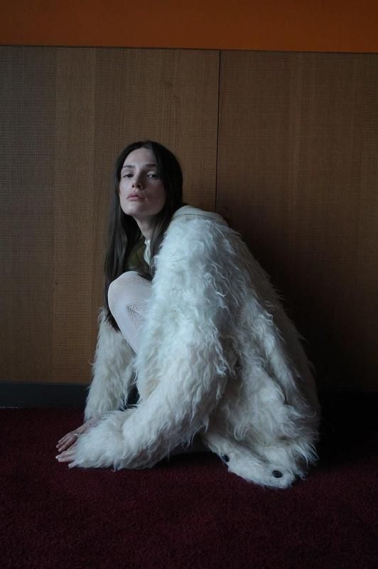 CLANE] クラネ BI COLOR SHAGGY KNIT CARDIGAN(IVORY)
