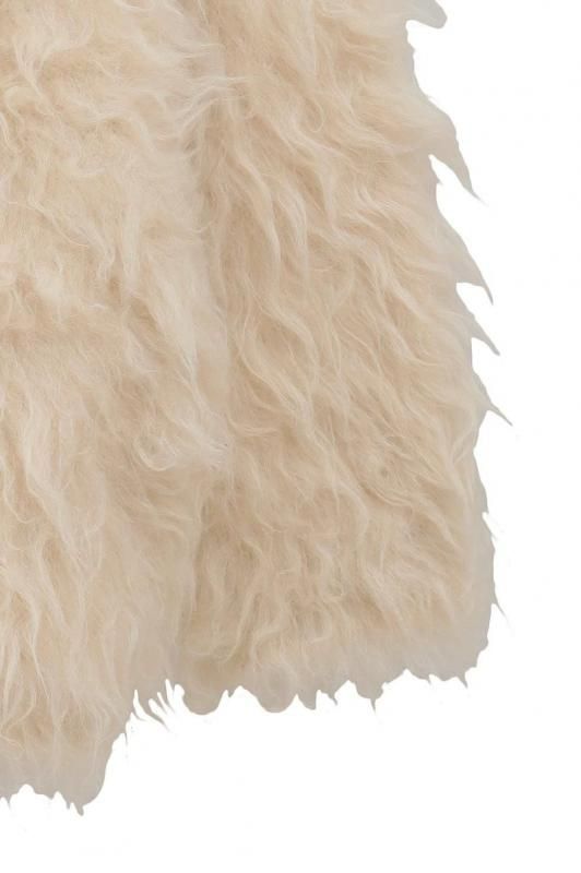 CLANE] クラネ BI COLOR SHAGGY KNIT CARDIGAN(IVORY)