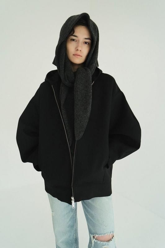 CLANE] クラネ CONSTRUCTIVE BONDING HOODIE(BLACK)