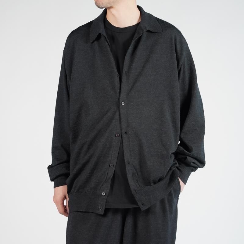 comoli 24aw ウール襟付きカーディガン　サイズ3 ほぼ新品 COMOLI] コモリ ウール 衿付きカーディガン | INS ONLINE STORE