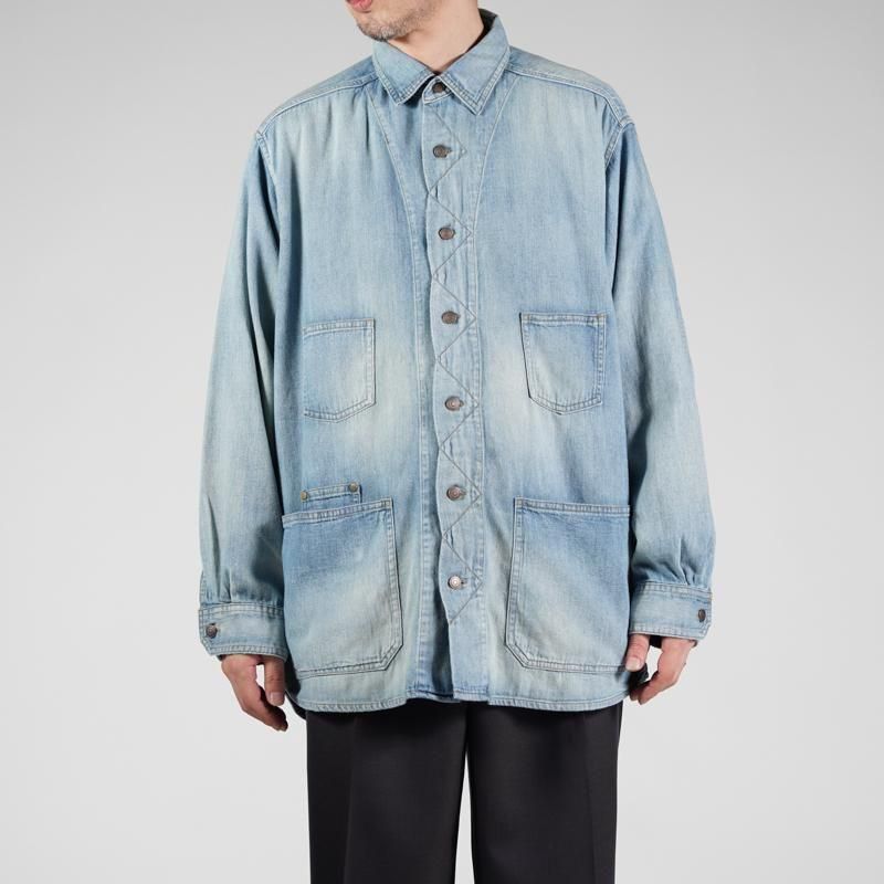MAATEE&SONS DENIM SHIRTS COVERALL サイズ1 MAATEE&SONS] マーティー & サンズ DENIM SHIRTS COVERALL | INS