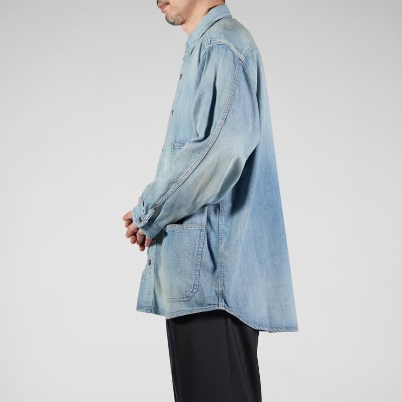 「マグロ」MAATEE&SONS DENIM SHIRTS .. MAATEE&SONS/マーティーアンドサンズ】DENIM SHIRTS COVERALL