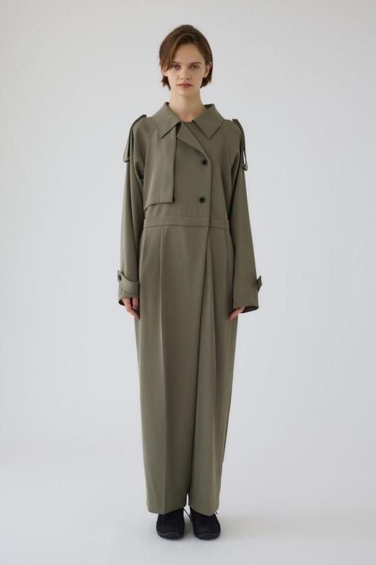 ジャケット・アウター RIM.ARK Seamless dolman trench CT RIM.ARK] リムアーク Trench detail all in one (L/KHAKI)