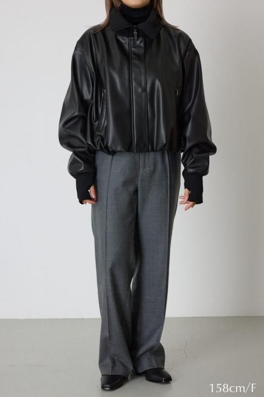 リムアークRIMARKstylishlayeredct RIM.ARK] リムアーク Different surfaces knit CD(BLACK)