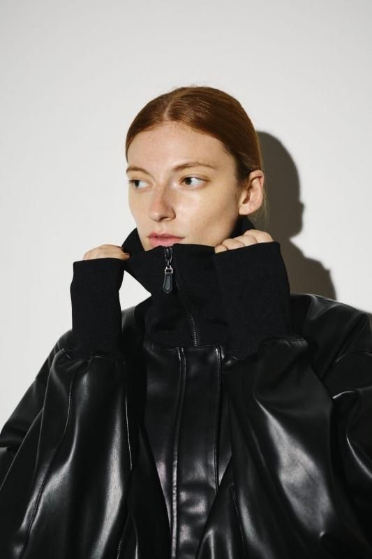 RIM.ARK] リムアーク Synthetic leather short JK(BLACK)