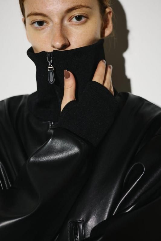 RIM.ARK レザージャケット RIM.ARK] リムアーク Synthetic leather short JK(BLACK)