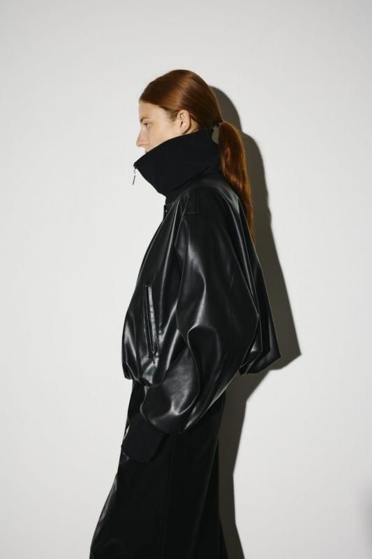 RIM.ARK レザージャケット RIM.ARK] リムアーク Synthetic leather short JK(BLACK)