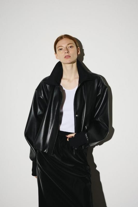 RIM.ARK ◌ leather like JK RIM.ARK] リムアーク Synthetic leather short JK(BLACK)